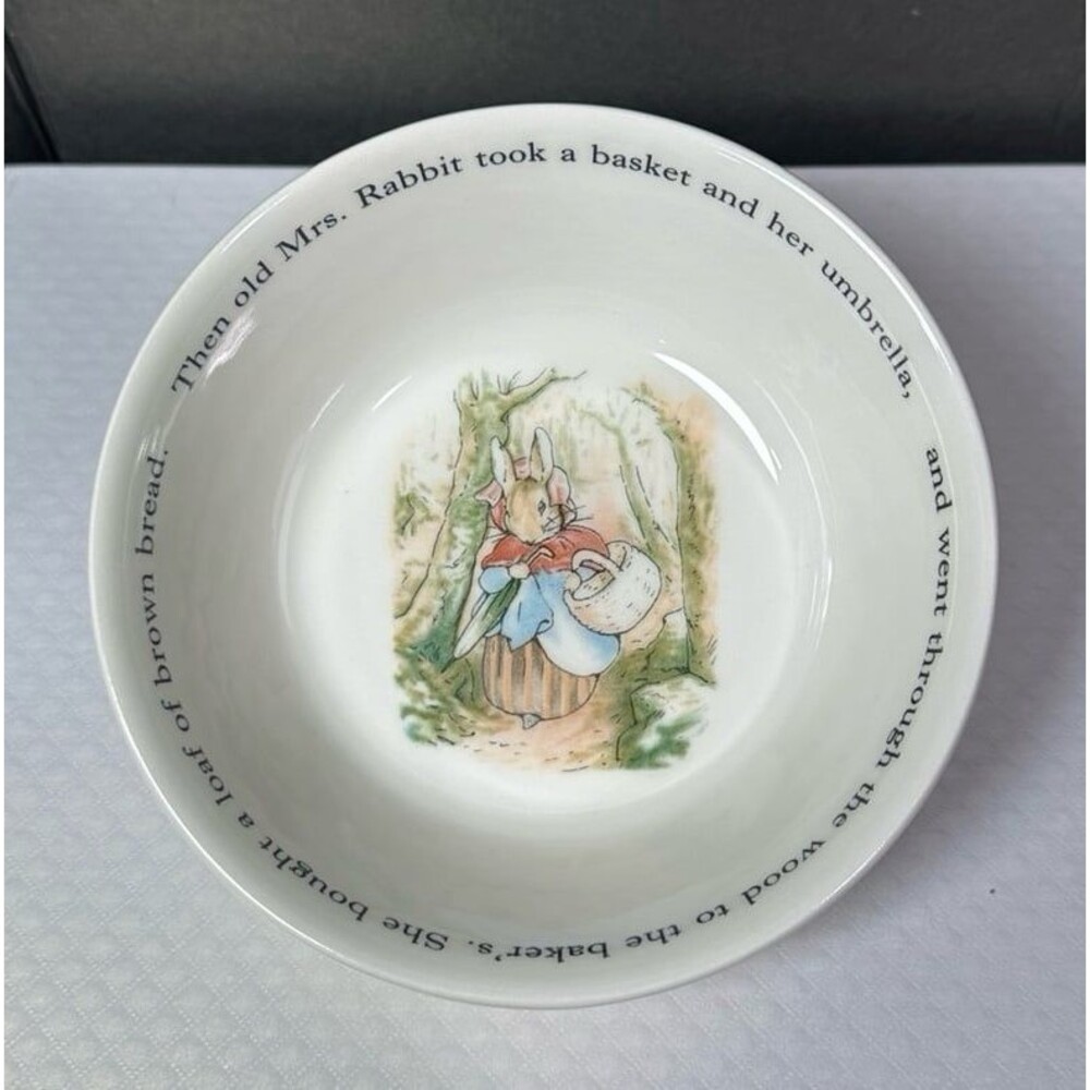 Vintage Wedgwood Beatrix Potter "Peter Rabbit" Child's Cereal Bowl (1993)